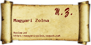 Magyari Zolna névjegykártya
